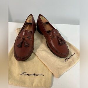 Santoni Men's Brown Leather Loafers 11